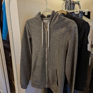 Men's American Apparel Hoodie Small Heather Gray